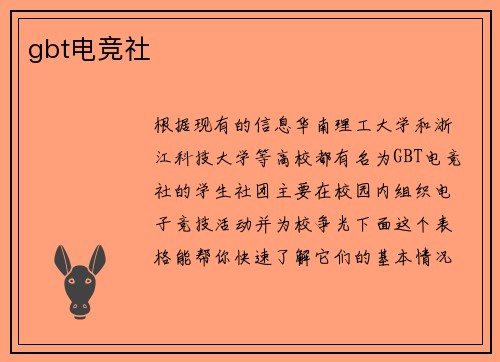 gbt电竞社